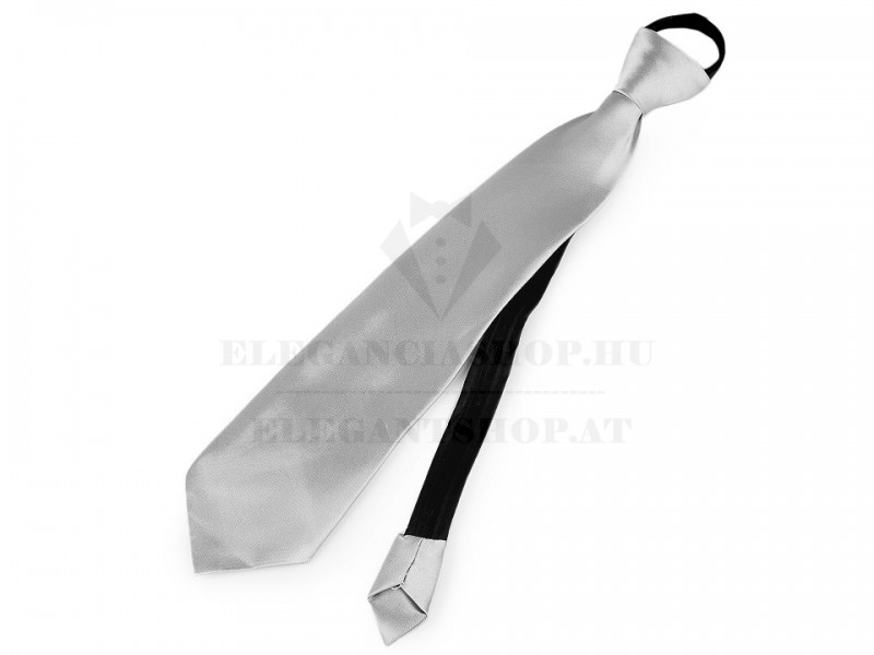 Szatén állítható nyakkendő - Ezüst