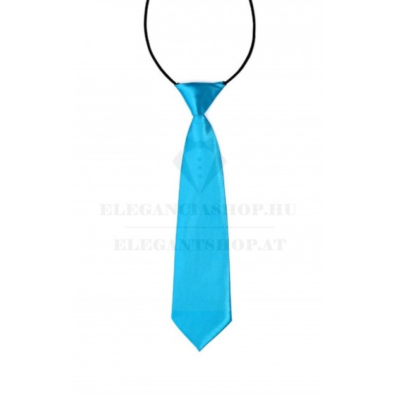    Gumis szatén gyereknyakkendő - Tűrkízkék Gyerek nyakkendők