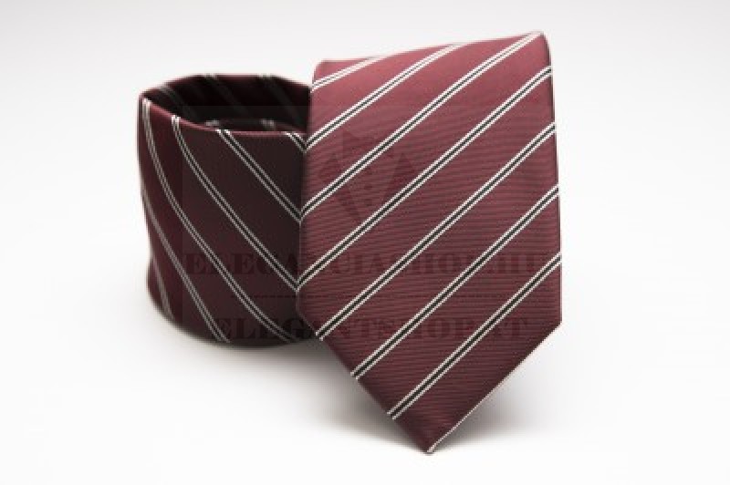 Prémium nyakkendő - Burgundi csíkos