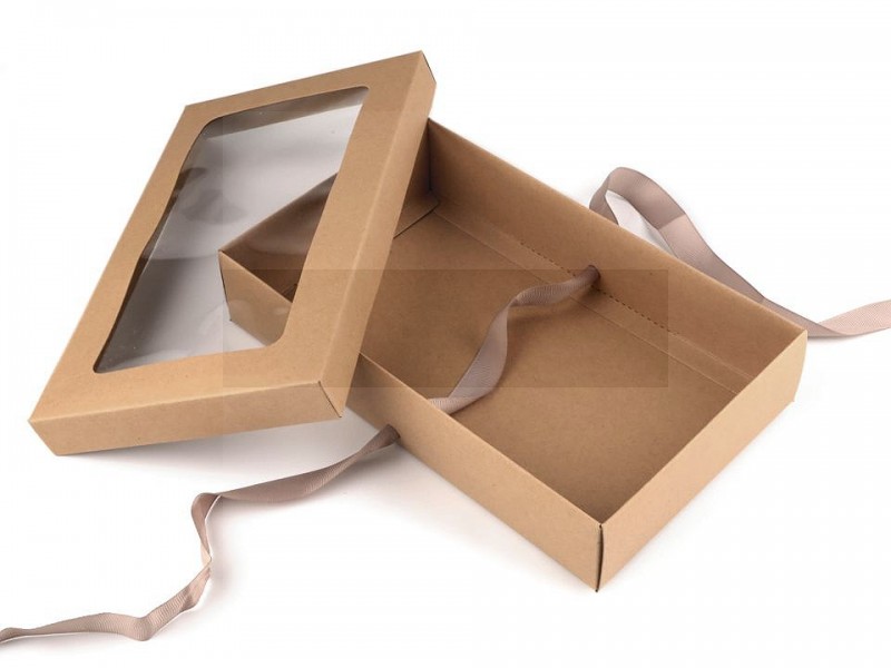 Papir doboz szalaggal - 5 db /csomag Ajándék csomagolás