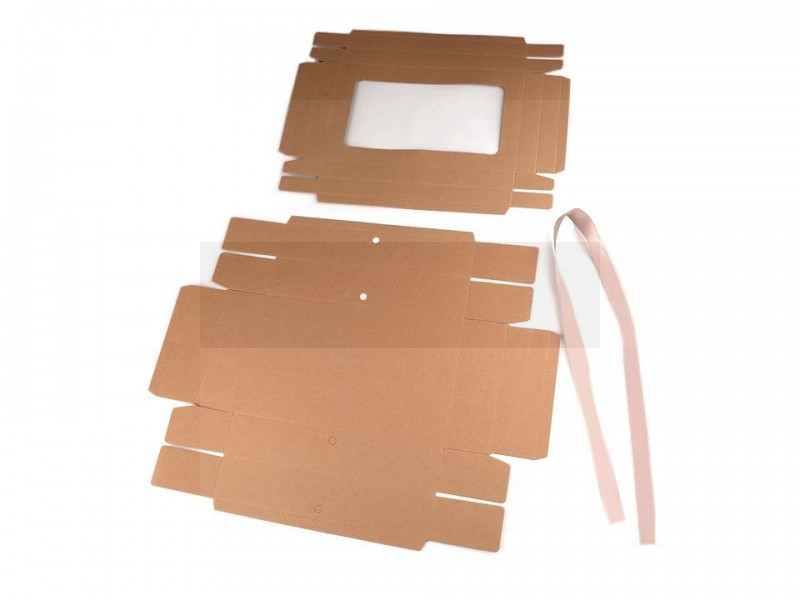 Papir doboz szalaggal - 5 db /csomag Ajándék csomagolás
