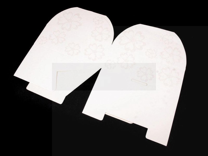 Papir doboz  szalaggal és csillám mintával - 5db/csomag Ajándék csomagolás