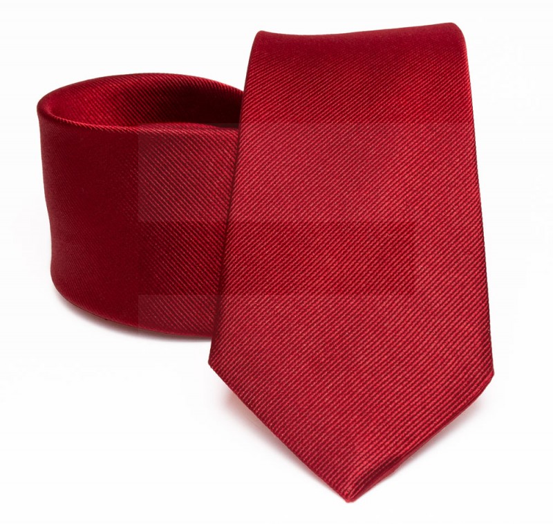 Prémium selyem nyakkendő - Meggybordó