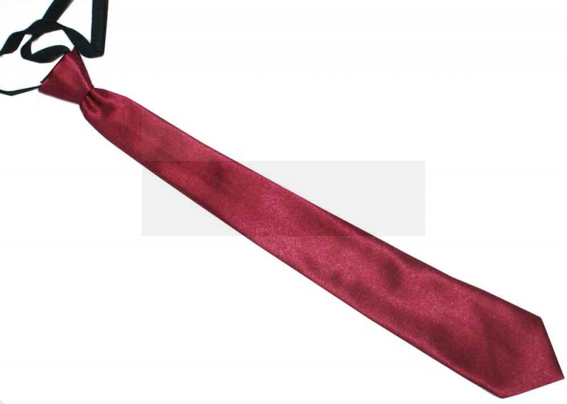            Szatén gumis nyakkendő - Bordó Egyszínű nyakkendő