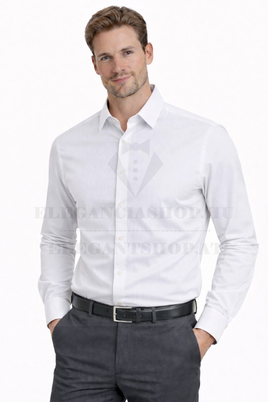             Newsmen h.u slim ing - Fehér Hosszúujjú ing