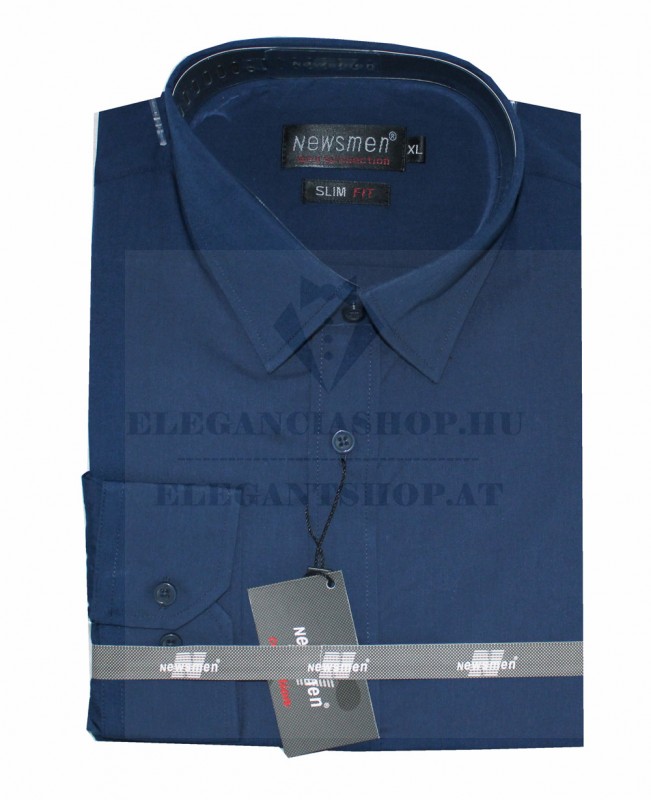             Newsmen h.u slim ing - Sötétkék Akciós ing