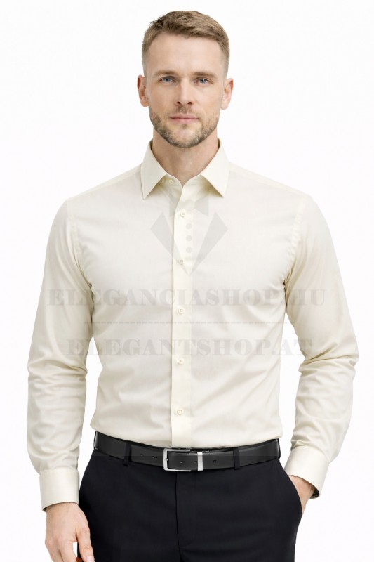 Newsmen h.u slim ing - Ecru Hosszúujjú ing Newsmen h.u slim ing - Ecru Hosszúujjú ing