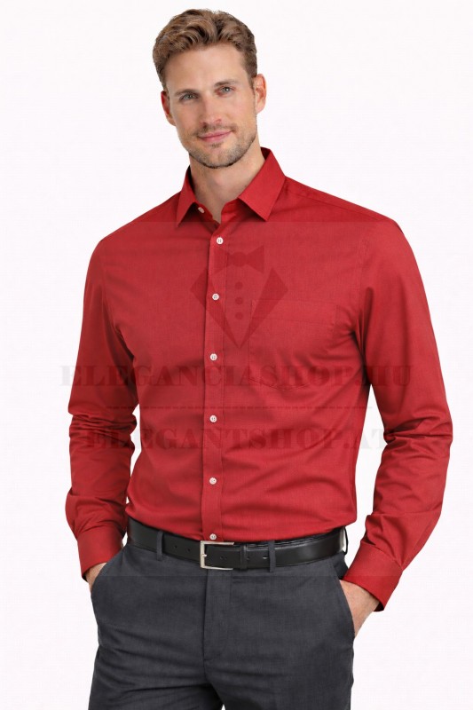 Newsmen h.u normál ing - Piros Egyszínű ing Newsmen h.u normál ing - Piros Egyszínű ing