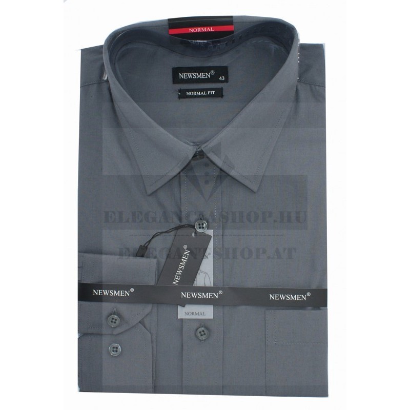 Newsmen h.u normál ing - Grafiszürke Normál fazon Newsmen h.u normál ing - Grafiszürke Normál fazon