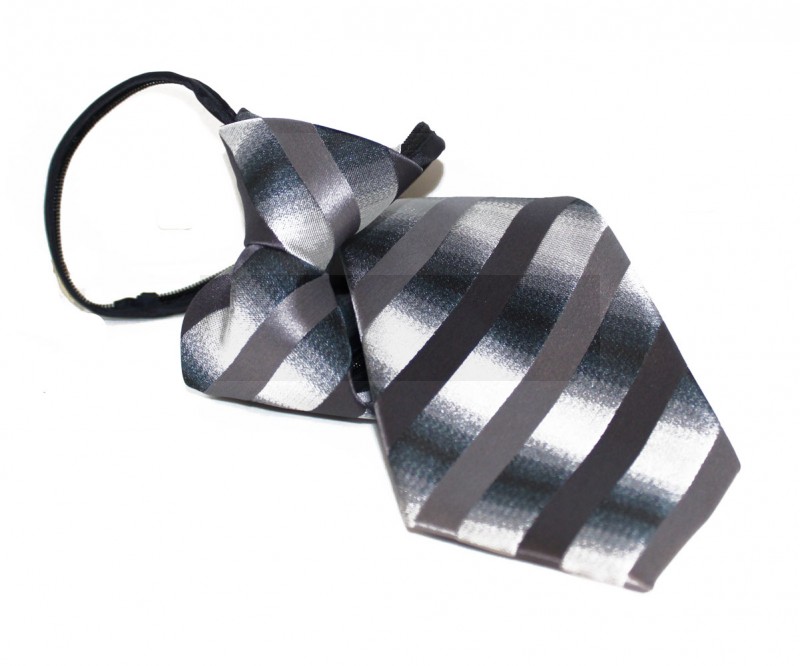   NM Állítható gyereknyakkendő - Fekete-szürke kockás Gyerek nyakkendők