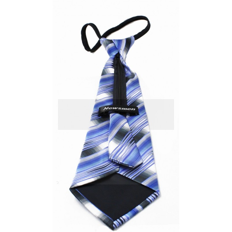   NM Állítható gyereknyakkendő - Kék-szürke kockás