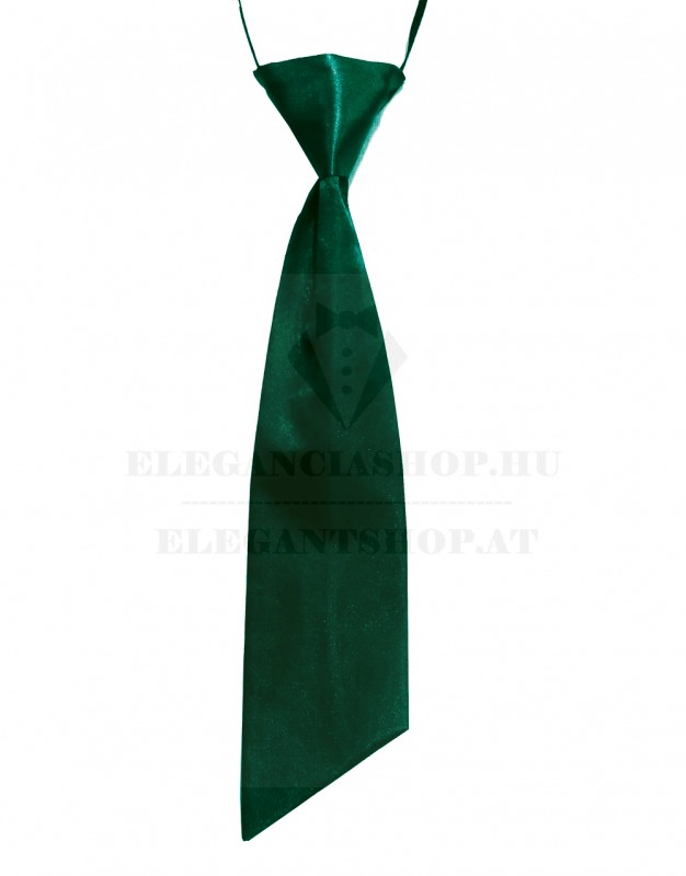            Női szatén gumis nyakkendő - Sötétzöld