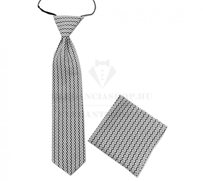  Vento pamut gyereknyakkendő szett - Fekete-fehér