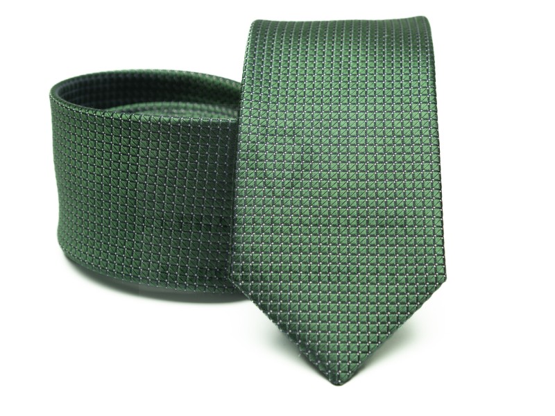        Prémium selyem nyakkendő - Zöld aprómintás