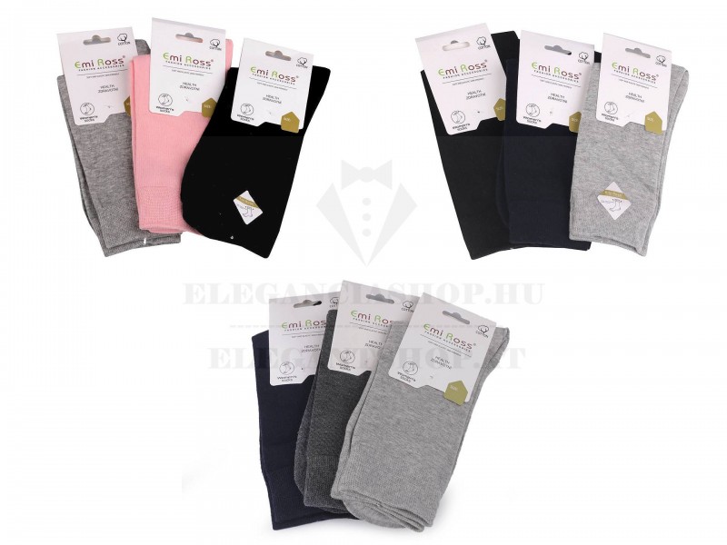      Női pamut zokni - 3 pár/csomag Női zokni, harisnya, pizsama