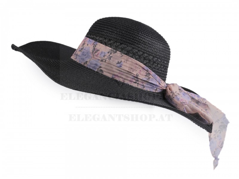  Női nyári szalma kalap - Fekete
