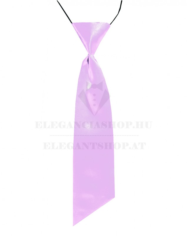            Női szatén gumis nyakkendő - Orgona lila