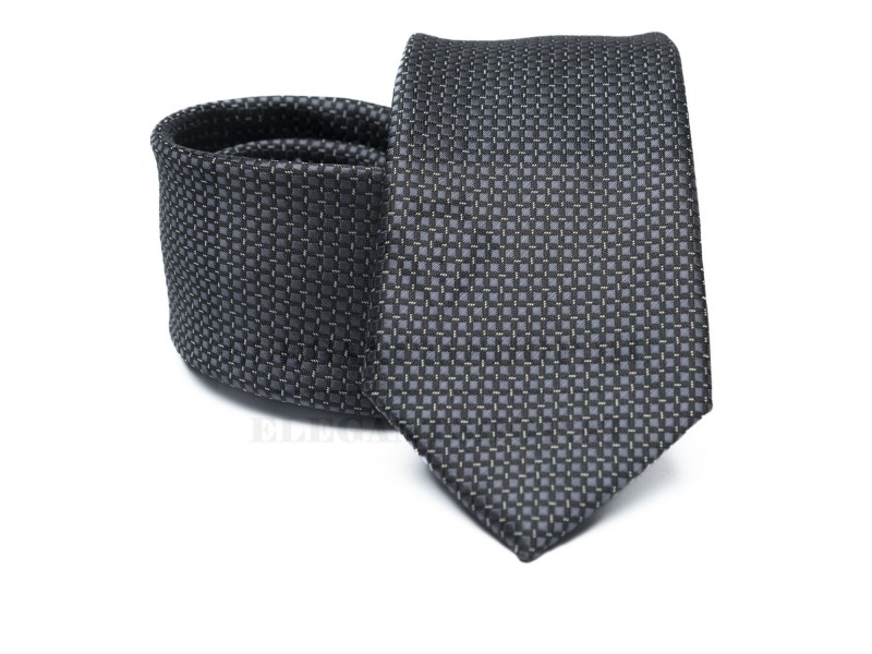    Prémium nyakkendő - Fekete aprópöttyös