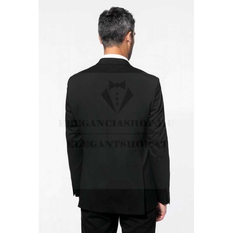   Férfi elasztikus zakó  - Fekete Férfi kabát, zakó