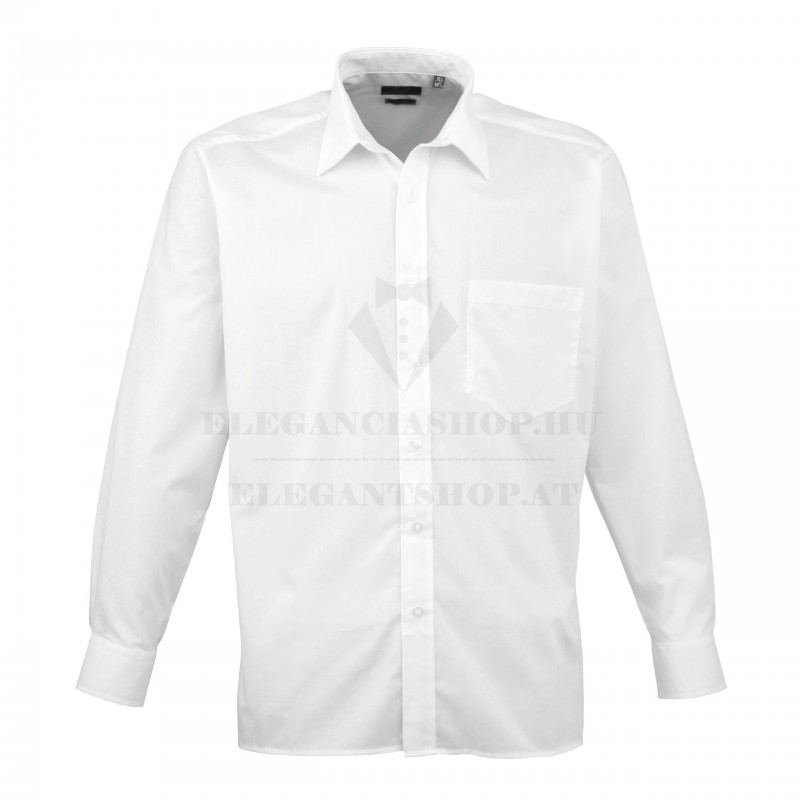 Slim h.u pamut puplin ing - Fehér Egyszínű ing
