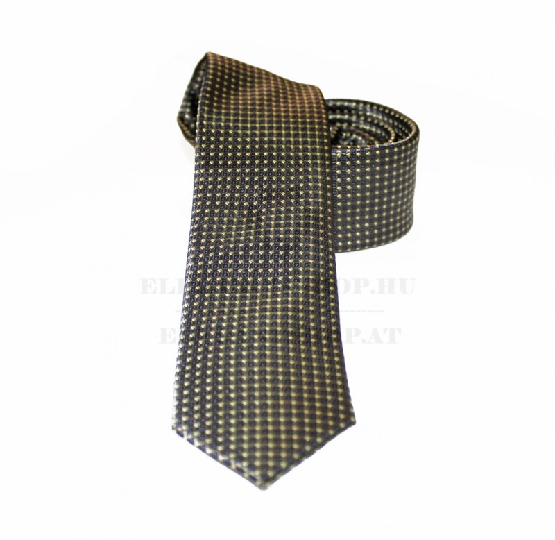               Goldenland slim nyakkendő - Khaky aprópöttyös