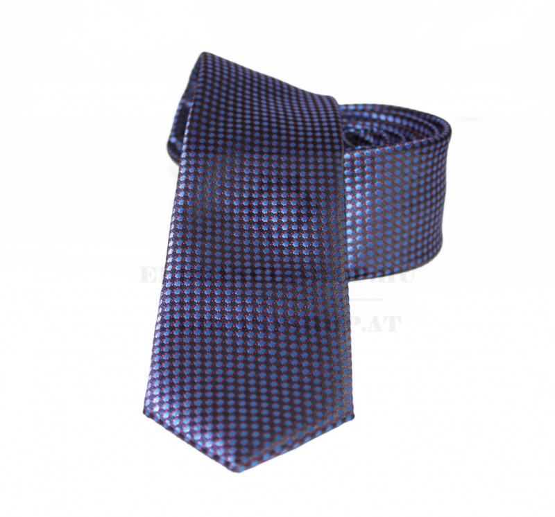               Goldenland slim nyakkendő - Kék aprópöttyös Aprómintás nyakkendő