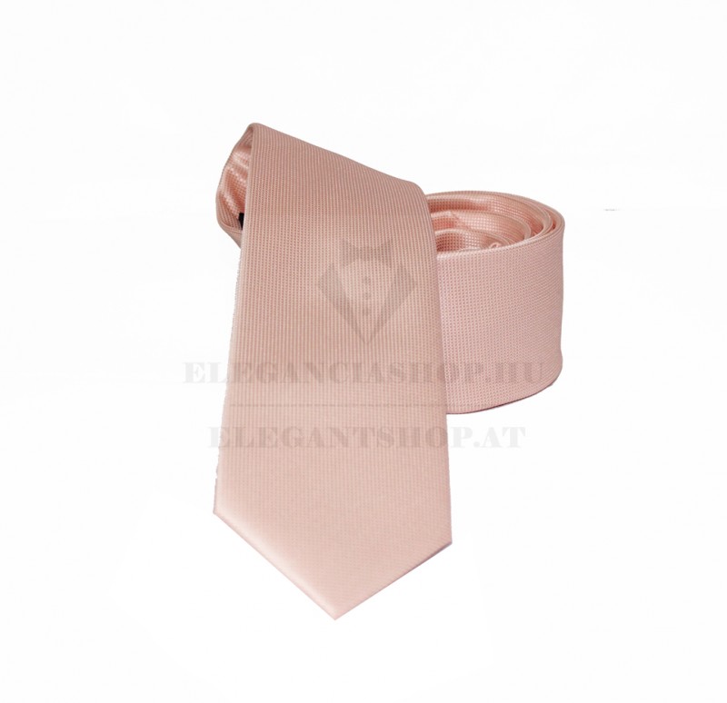                    NM slim szövött nyakkendő - Púderrózsaszín Egyszínű nyakkendő
