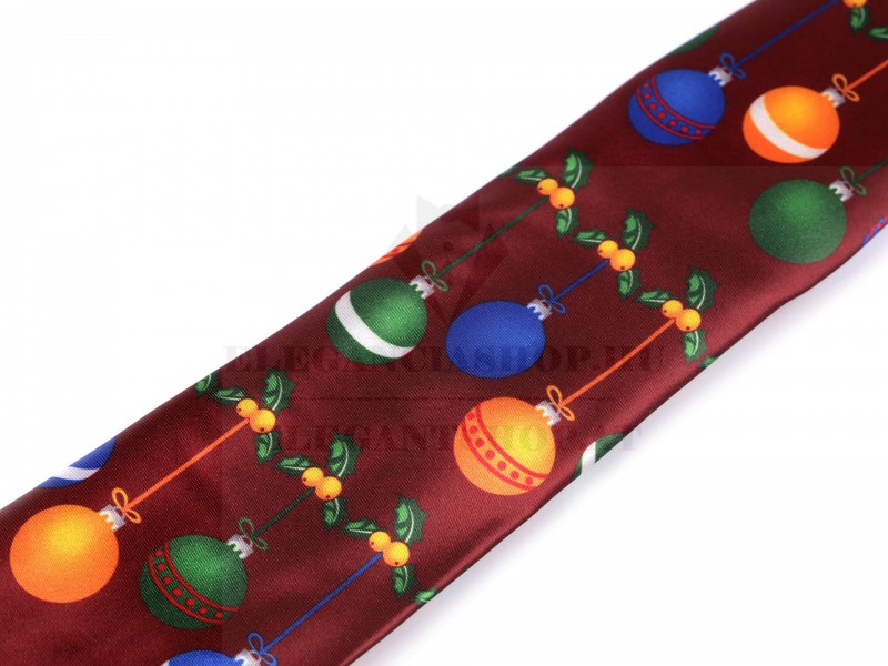 Karácsonyi szatén nyakkendő Party,figurás nyakkendő