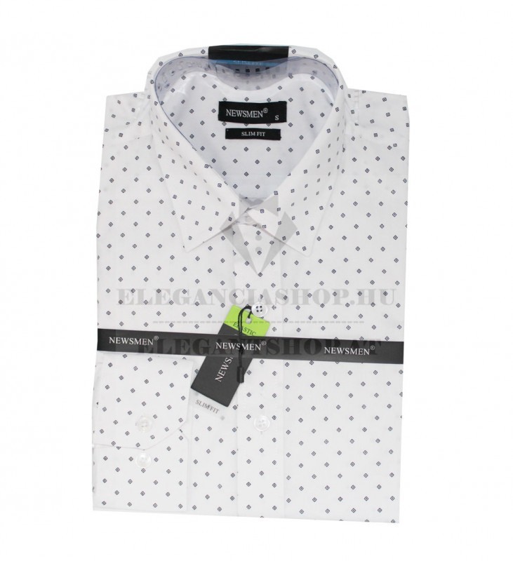 NM h.u slim elasztikus ing - Fehér aprómintás Mintás ing NM h.u slim elasztikus ing - Fehér aprómintás Mintás ing