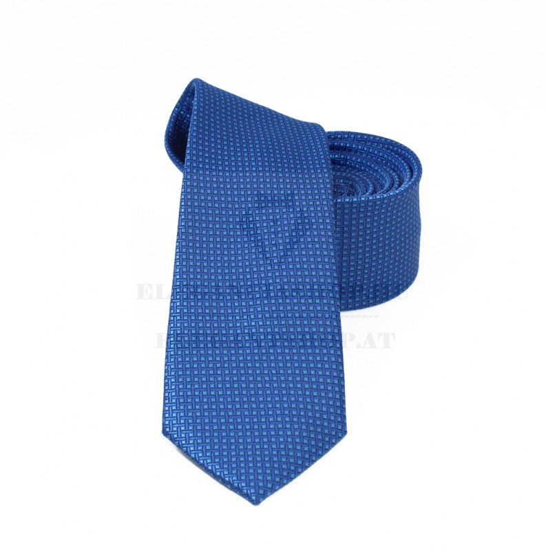                    NM slim szövött nyakkendő - Kék aprópöttyös