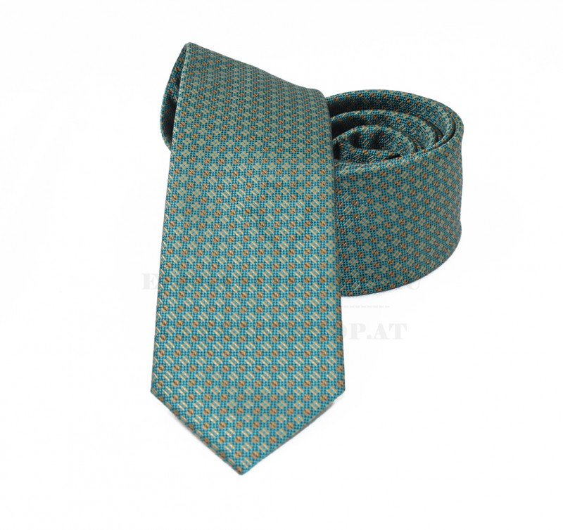                    NM slim szövött nyakkendő - Zöld aprómintás