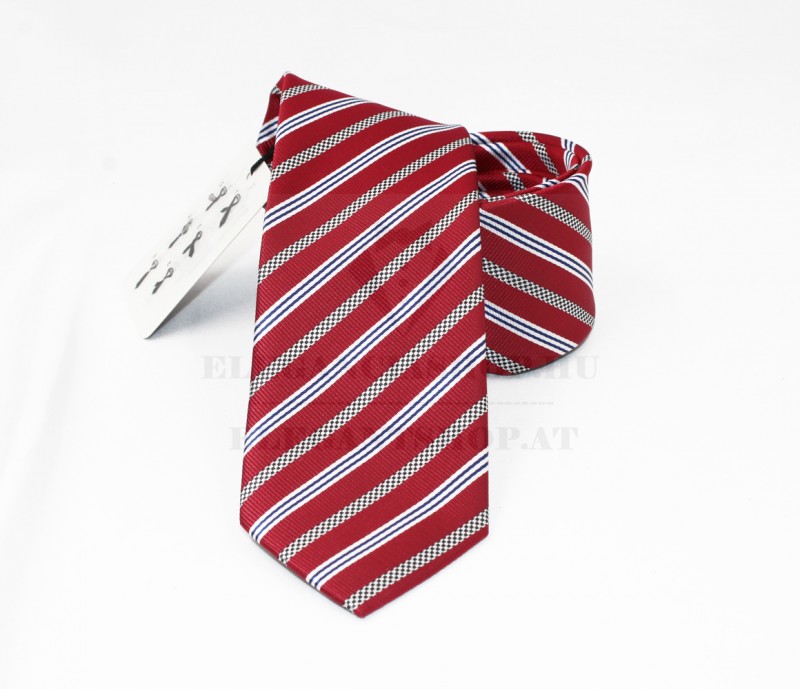                        NM normál nyakkendő - Meggypiros csíkos