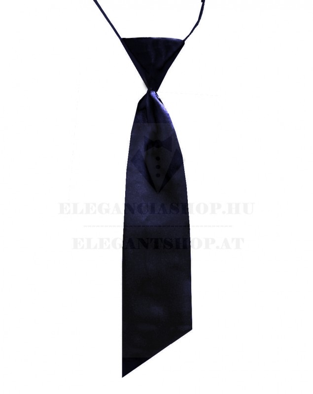            Női szatén gumis nyakkendő - Sötétkék