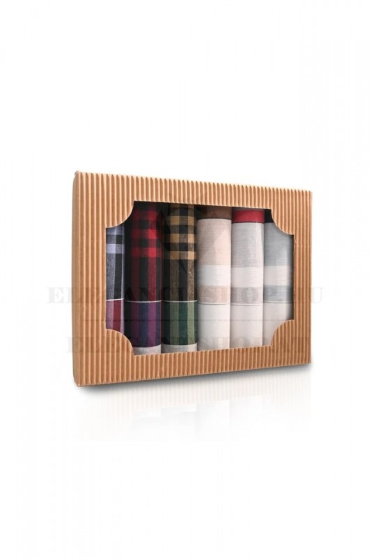 Ajándék zsebkendő szett - 6 db/csomag Pamut zsebkendő Ajándék zsebkendő szett - 6 db/csomag Pamut zsebkendő