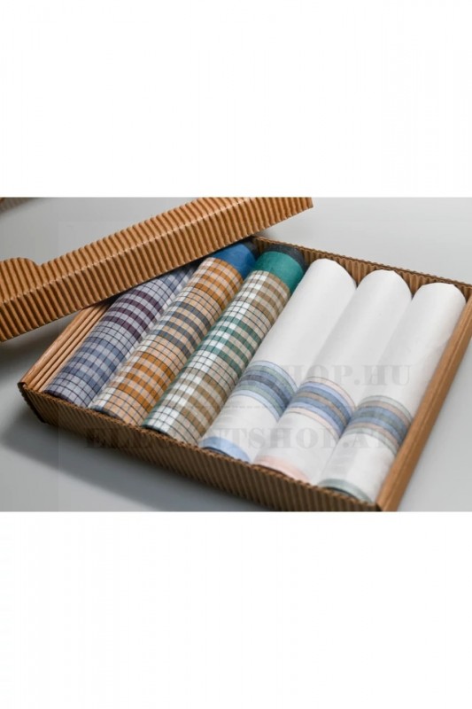 Ajándék zsebkendő szett - 6 db/csomag Pamut zsebkendő Ajándék zsebkendő szett - 6 db/csomag Pamut zsebkendő