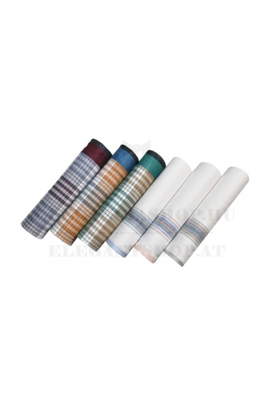 Ajándék zsebkendő szett - 6 db/csomag Pamut zsebkendő Ajándék zsebkendő szett - 6 db/csomag Pamut zsebkendő