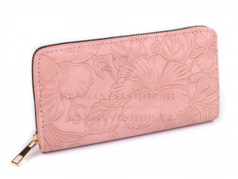                   Női pénztárca 3D virág - 9,5x19 cm Női táska, pénztárca, öv