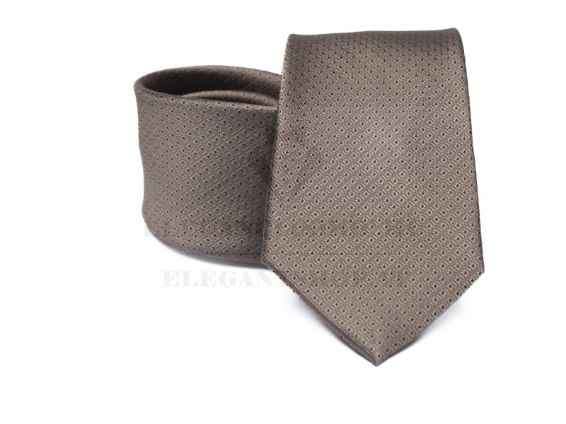         Prémium selyem nyakkendő - Barna aprómintás Aprómintás nyakkendő