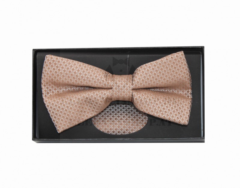      NM Díszdobozos mintás csokornyakkendő szett - Világosbarna pöttyös
