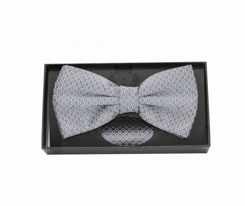      NM Díszdobozos mintás csokornyakkendő szett - Szürke mintás