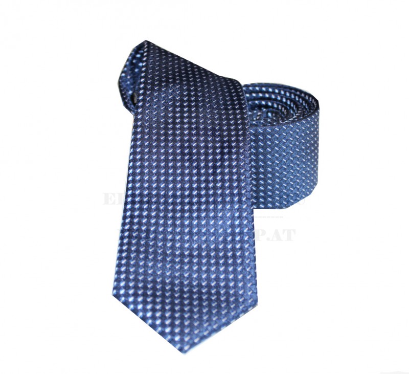                    NM slim szövött nyakkendő - Kék pöttyös Aprómintás nyakkendő