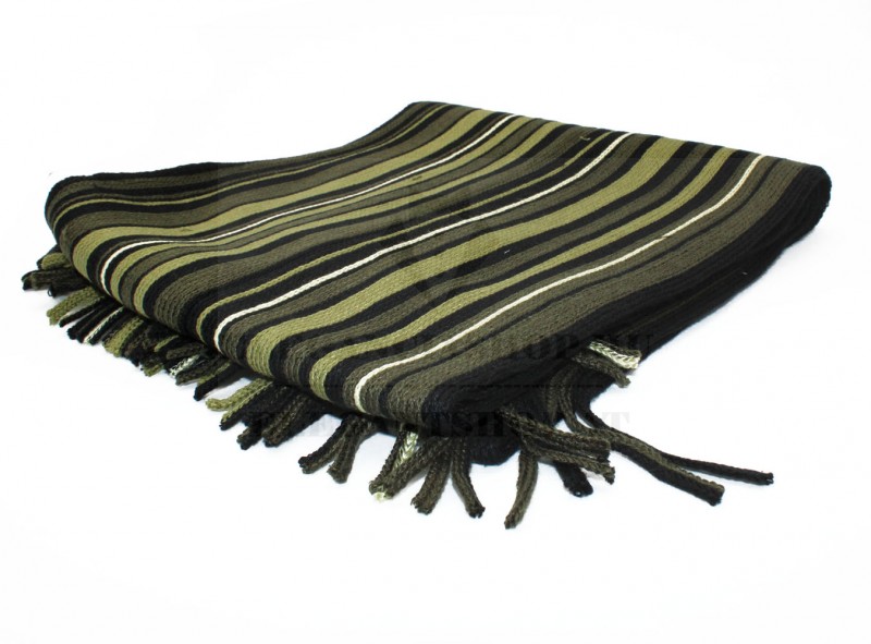 Newsmen unisex kötött sál - Fekete-zöld csíkos Newsmen unisex kötött sál - Fekete-zöld csíkos