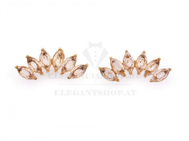 Fülbevaló rozsdamentes acélból csiszolt kövekkel Ékszer, hajdísz