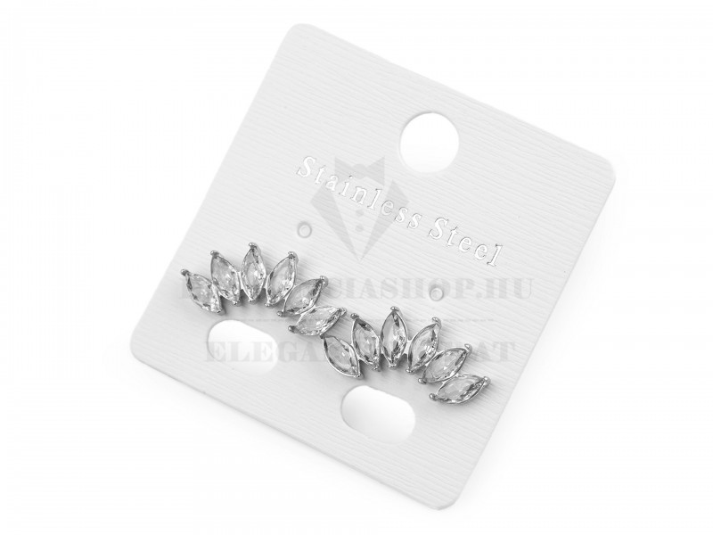 Fülbevaló rozsdamentes acélból csiszolt kövekkel Ékszer, hajdísz