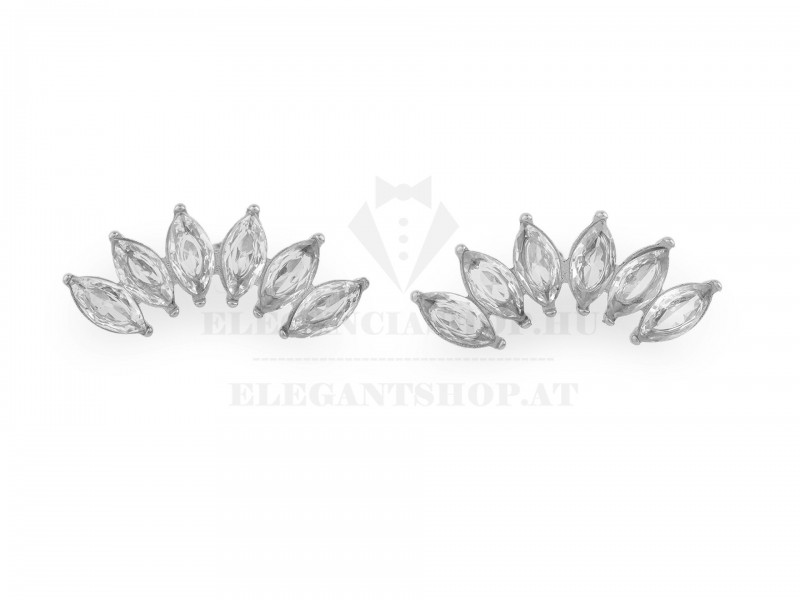 Fülbevaló rozsdamentes acélból csiszolt kövekkel Ékszer, hajdísz