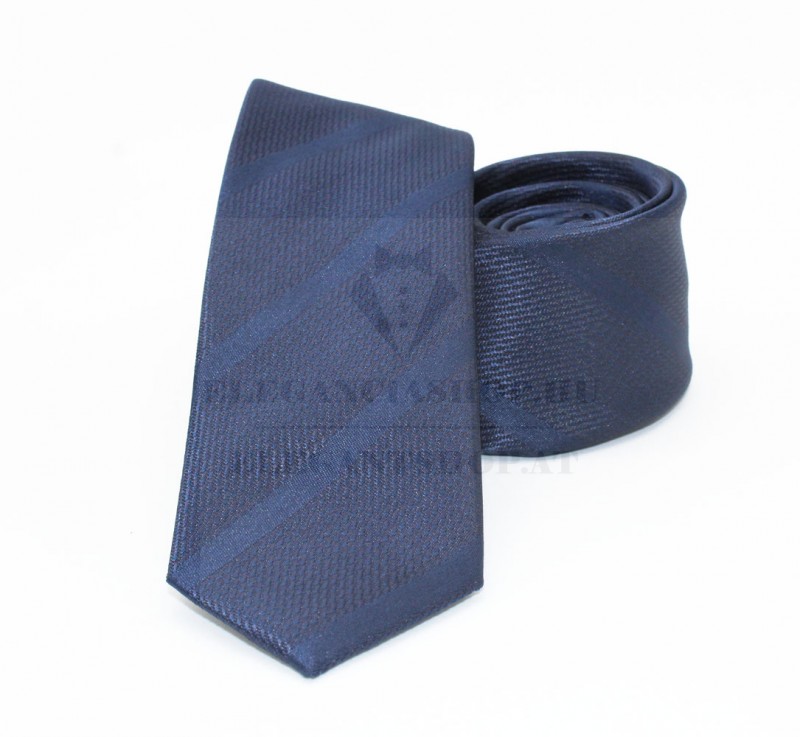               Goldenland slim nyakkendő - Kék csíkos Csíkos nyakkendő