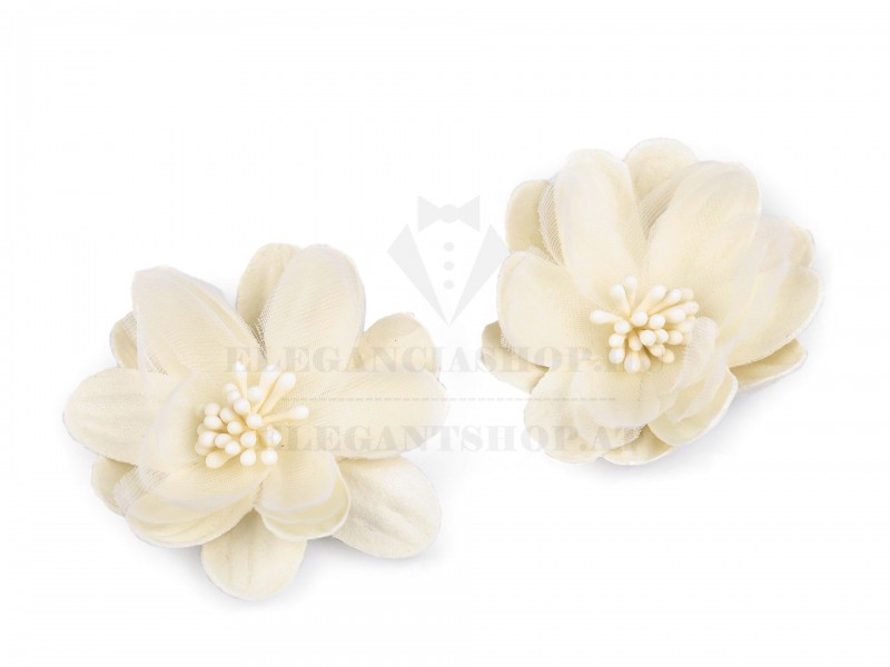 Textil virág 5 cm - 2 db/csomag Ékszer, hajdísz Textil virág 5 cm - 2 db/csomag Ékszer, hajdísz