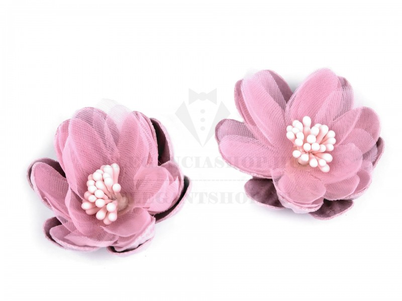 Textil virág 5 cm - 2 db/csomag Ékszer, hajdísz Textil virág 5 cm - 2 db/csomag Ékszer, hajdísz