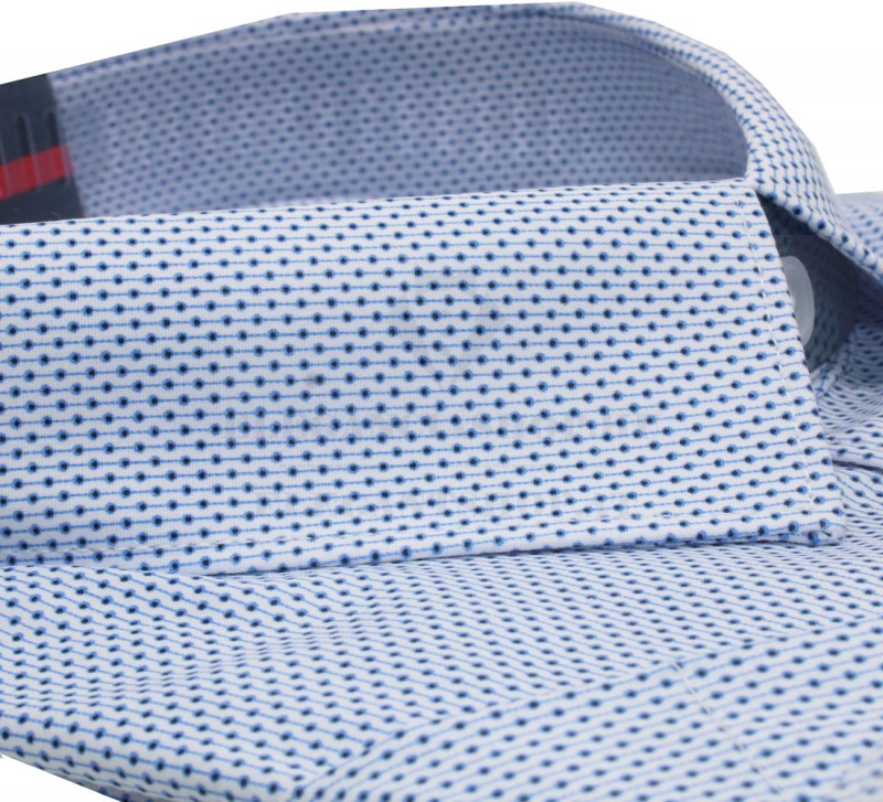    NM elasztikus extra r.u ing - Kék aprómintás Extra méret