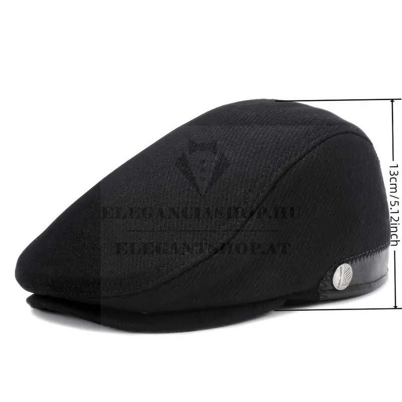 Gyapjús férfi golf sapka lehajtható fülvédővel Gyapjús férfi golf sapka lehajtható fülvédővel